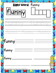 Sight Word funny